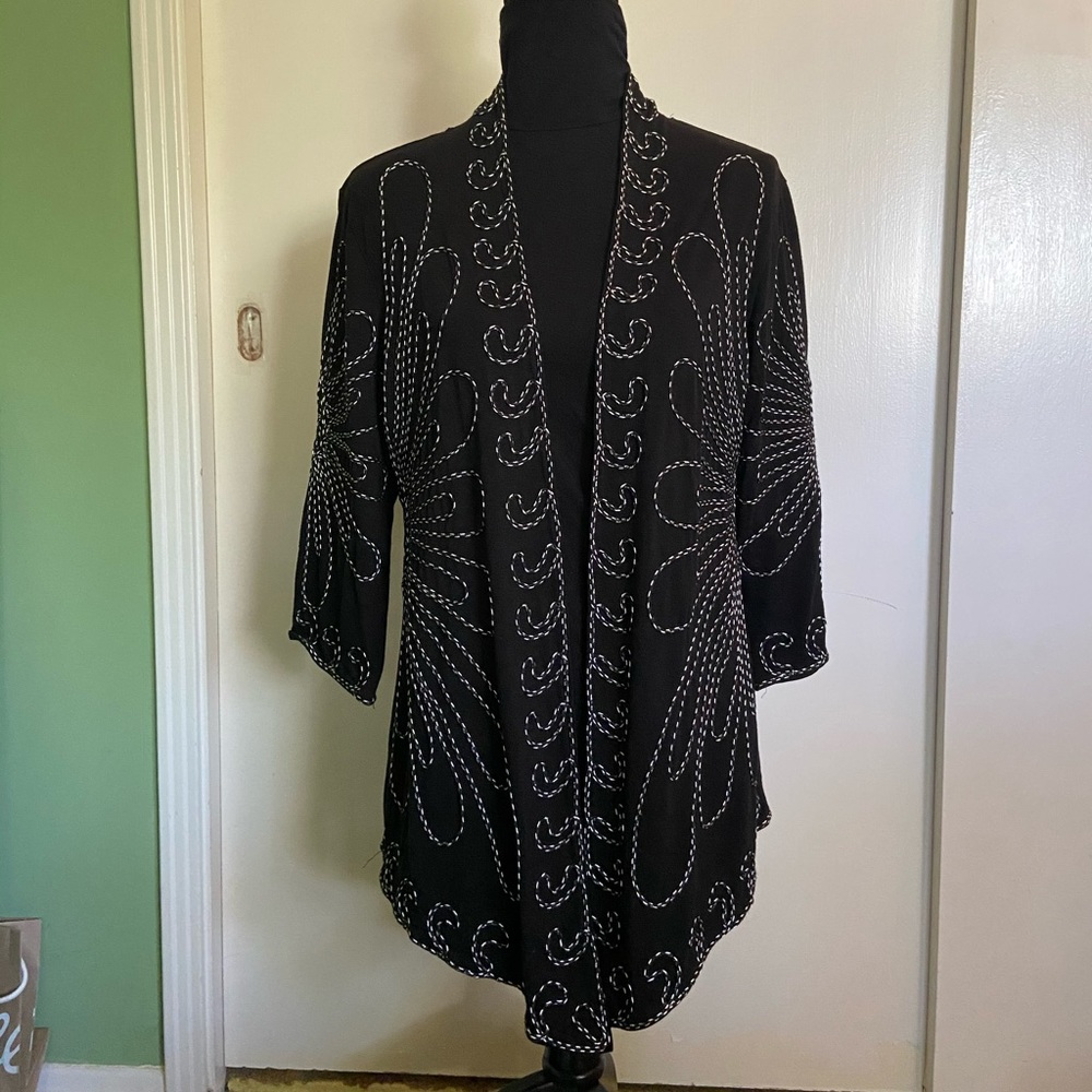 Lauren Michelle Black Embellished Jacket